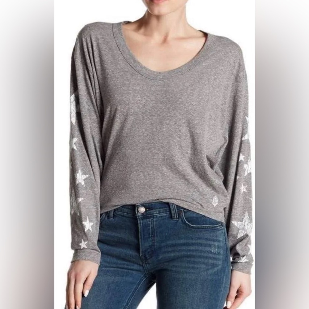 FreePeople Grey Star Top